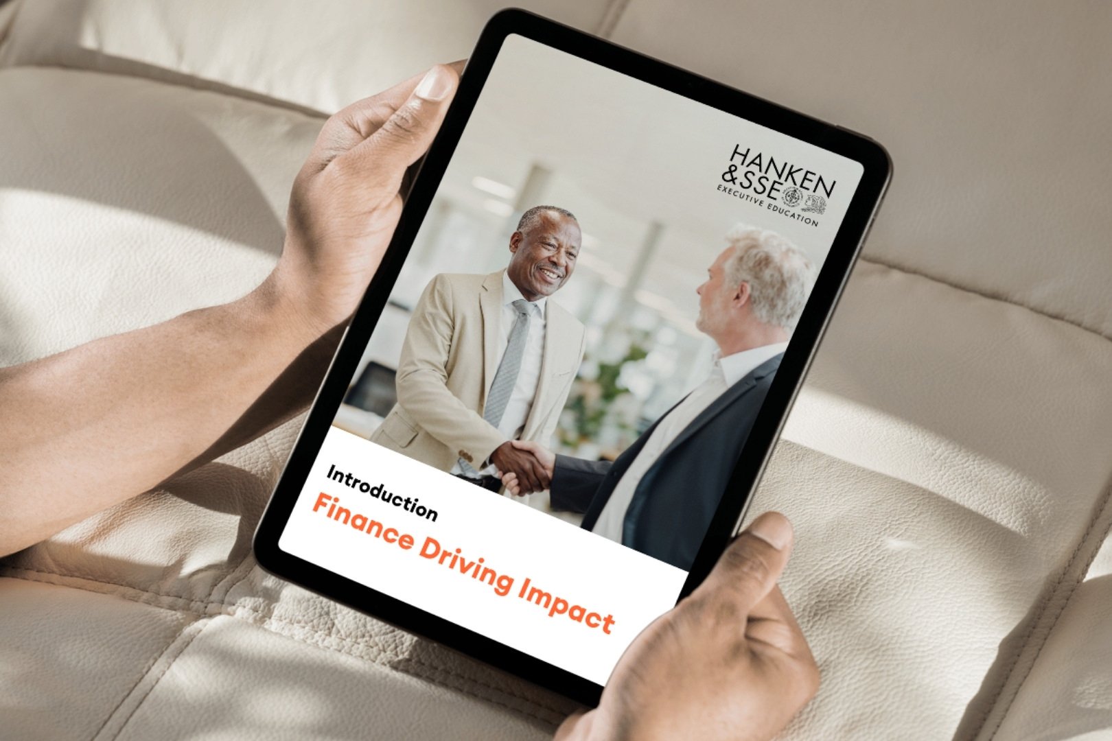 Brochure mockup - Finance Driving Impact